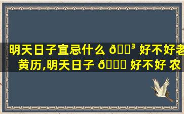 明天日子宜忌什么 🐳 好不好老黄历,明天日子 🐛 好不好 农历 老黄历